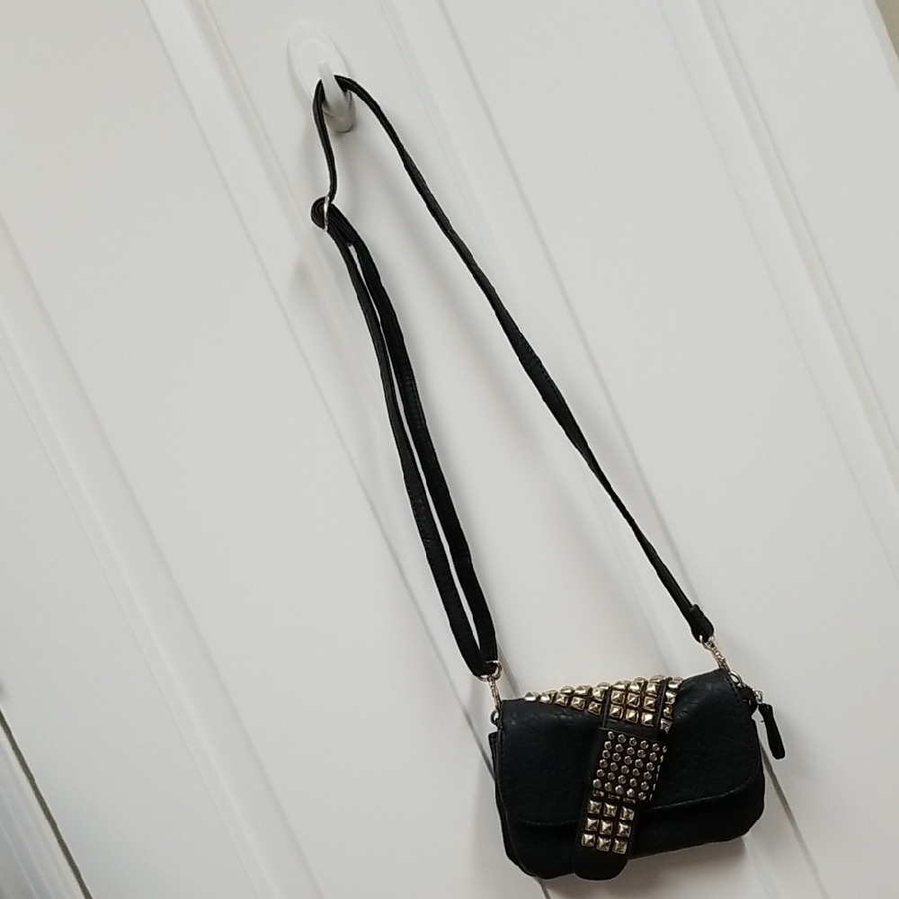 Studded Black Crossbody Bag